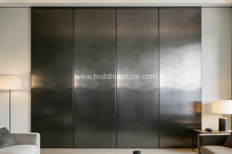 不锈钢墙板-渐变湖影蓝-2438*1219